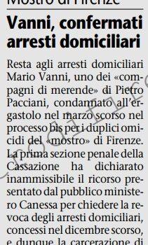 <b>1 Maggio 1998 Stampa: L’Unità – Vanni, confermati arresti domiciliari</b>