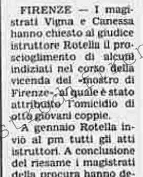 <b>1 Marzo 1989 Stampa: La Stampa – Mostro di Firenze chiesti proscioglimenti</b>