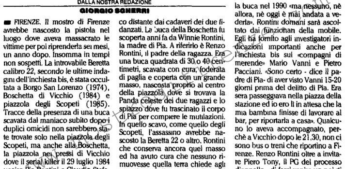 <b>5 Marzo 1996 Stampa: L’Unità – Mostro, il mistero delle buche</b>
