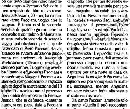 <b>7 Maggio 1996 Stampa: L’Unità – Aspirante porno “Amo Pacciani”</b>