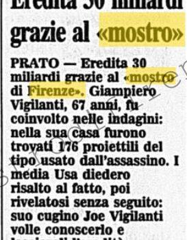 <b>11 Settembre 1998 Stampa: Corriere della Sera – Eredita 30 miliardi grazie al “mostro”</b>