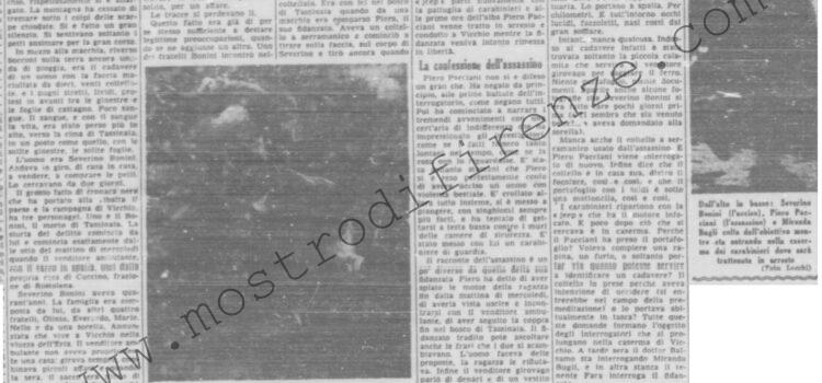 <b>14 Aprile 1951 Stampa: La Nazione – Sorpresa la fidanzata infedele uccide sotto i suoi occhi il rivale</b>