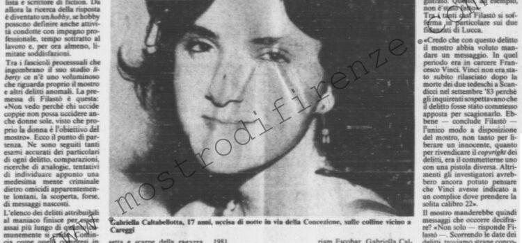 <b>28 Dicembre 1984 Stampa: La Nazione – Ai mostri piacciono le donne Una lunga, misteriosa catena di omicidi</b>
