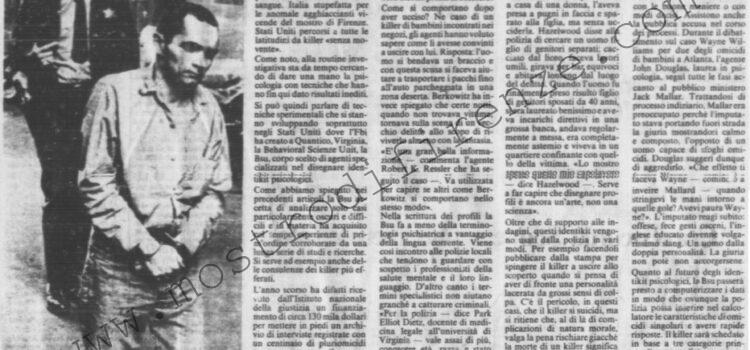<b>3 Dicembre 1984 Stampa: La Nazione – Metti il killer nel computer</b>
