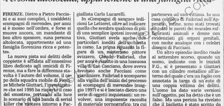 <b>19 Maggio 1998 Stampa: La Stampa – “Un mandante dietro Pacciani”</b>
