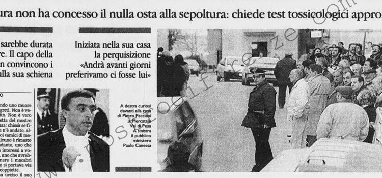 <b>24 Febbraio 1998 Stampa: La Stampa – Pacciani, l’autopsia scioglie i dubbi – “Condannate i suoi compagni”</b>