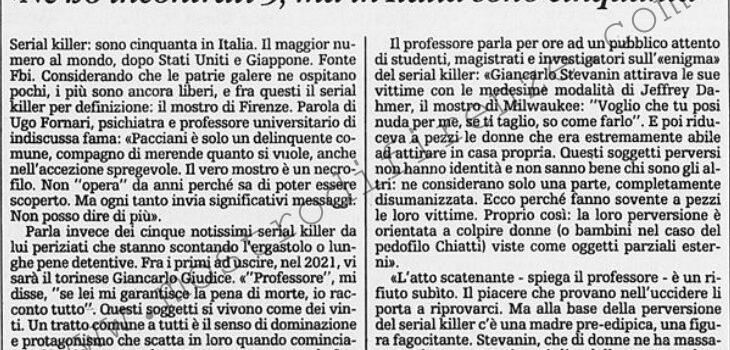 <b>24 Gennaio 1998 Stampa: La Stampa – L’uomo che cura i serial killer</b>
