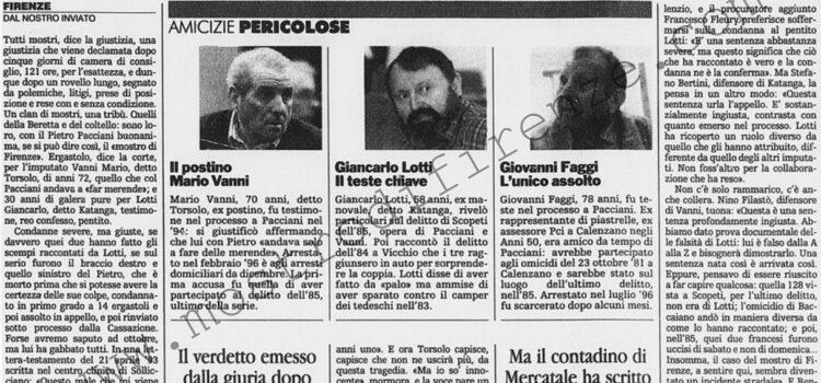 <b>25 Marzo 1998 Stampa: La Stampa – Ergastolo ai compagni di merende</b>