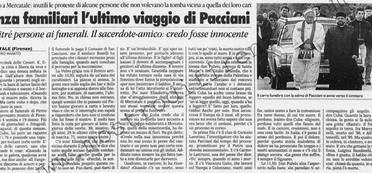 <b>26 Febbraio 1998 Stampa: La Stampa – Senza familiari l’ultimo viaggio di Pacciani</b>