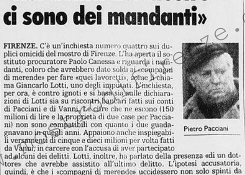 <b>30 Settembre 1997 Stampa: La Stampa – “Nei delitti del mostro ci sono dei mandanti”</b>