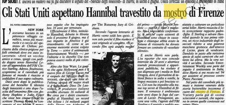 <b>10 Maggio 2010 Stampa: Corriere della Sera – Gli Stati Uniti aspettano Hannibal travestito da mostro di Firenze</b>