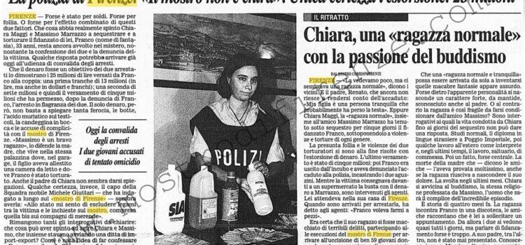 <b>14 Agosto 2000 Stampa: Corriere della Sera – Torturato dalla fidanzata per i soldi</b>