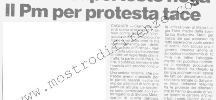<b>19 Aprile 1988 Stampa: La Nazione – Vinci: il superteste nega Il Pm per protestare tace – “Mostro, scagionami”</b>