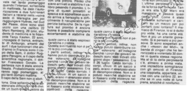 <b>2 Ottobre 1991 Stampa: La Nazione – Mostro, i misteri di una calibro 22</b>