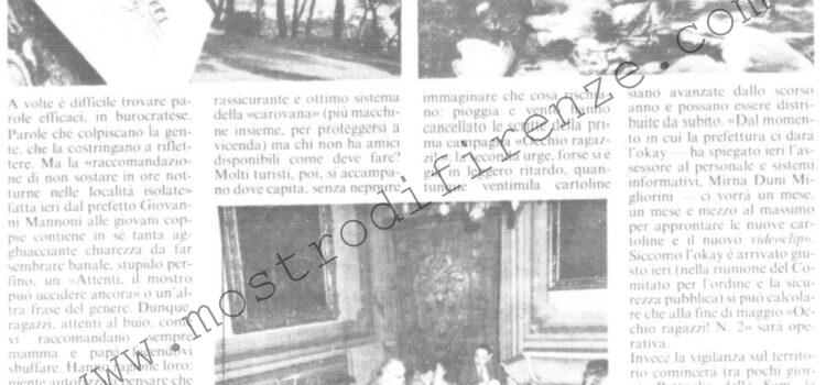 <b>23 Aprile 1987 Stampa: La Nazione – Un videoclip contro il mostro – La campagna antimostro divide gli esperti</b>