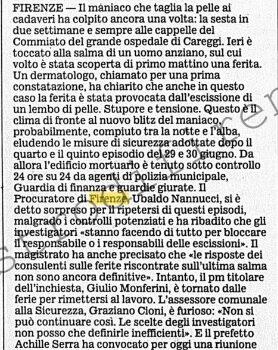 <b>6 Luglio 2002 Stampa: Corriere della Sera – Sesta salma profanata nell’ospedale di Firenze</b>