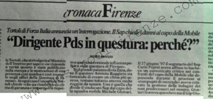 <b>28 Novembre 1998 Stampa: La Repubblica – “Dirigente Pds in questura: perché?”</b>