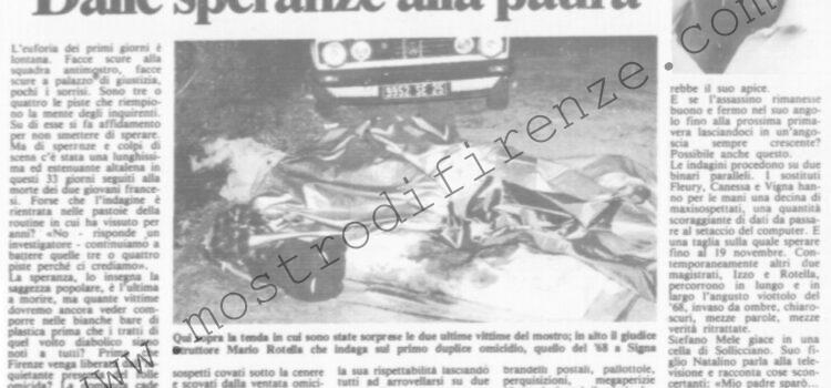 <b>14 Ottobre 1985 Stampa: La Città – Dalle certezze al silenzio Dalle speranze alla paura</b>