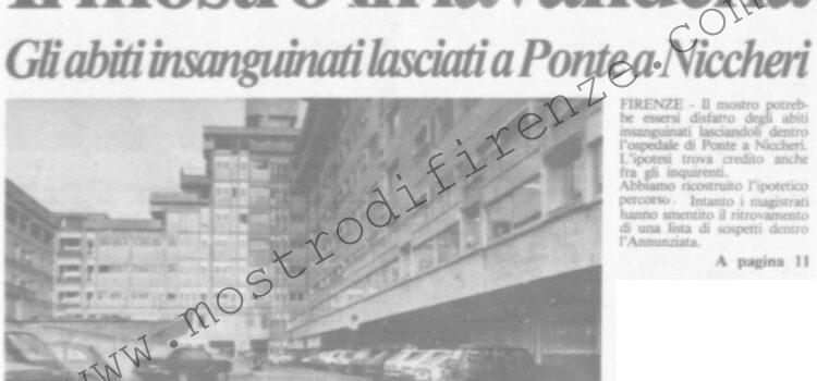 <b>2 Ottobre 1985 Stampa: La Città – Il mostro in lavanderia – Sparito cosi l’abito insanguinato</b>