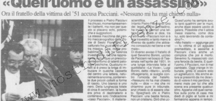 <b>7 Maggio 1994 Stampa: La Nazione – “Quell’uomo è un assassino”</b>