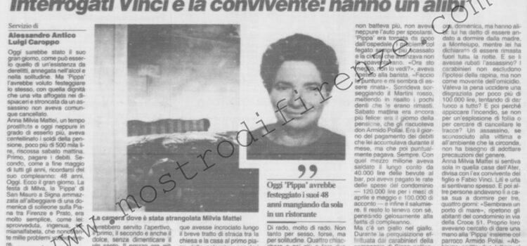 <b>31 Maggio 1994 Stampa: La Nazione – Unico indizio lo squallore – L’avvocato cosi non va, rinuncio – In scena il teatrino Pacciani – “Caro Pacciani, ti voglio bene” – L’assassino ha fretta e sbatte la porta</b>